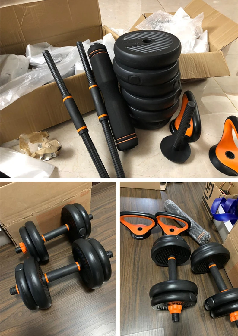 Dumbbell set Weight Plates Home Gym Workout Comfortable Barbell Kettlebell Dumbbell Equipment 10KG