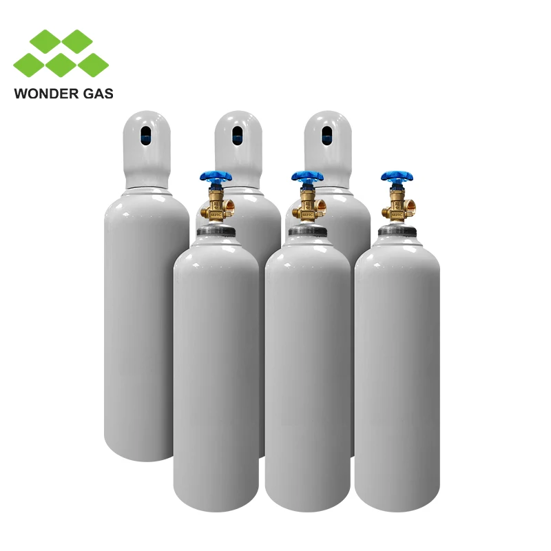 Competitive Price Seamless Steel 7.8L 2265psi Argon/CO2 Steel Gas Cylinder CGA580 Valve