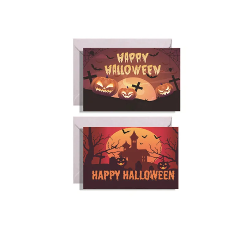 Halloween Spooky Mood Greeting Cards Customizable Offset Printing Services Accepted