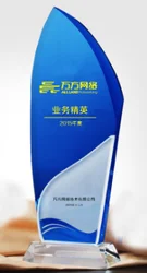 Factory direct selling leaf crystal base trophy crystal customization award k9 customization trophy award
