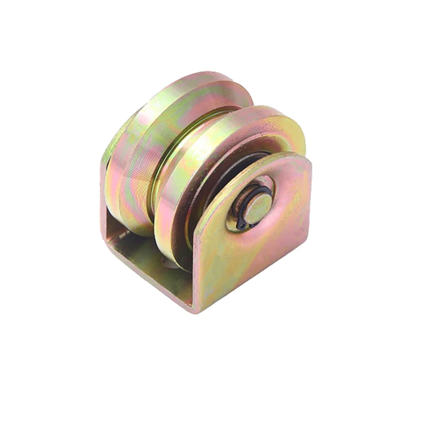 Double Bearings Metal Door Guide Roller Wheel for Sliding Gate Fence Accessories with U/Y/V Groove