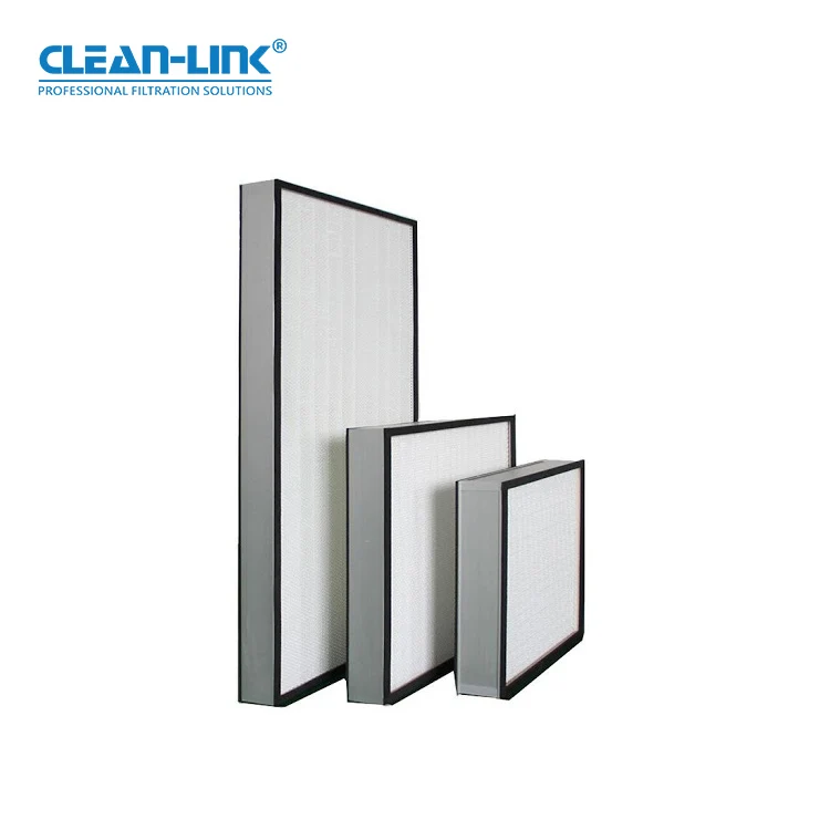 Customized Cleanroom FFU Air Filter H10 H11 H12 H13 Mini Pleat Laminar Hepa Filter H14 For Ahu System Hospital Hvac Filter