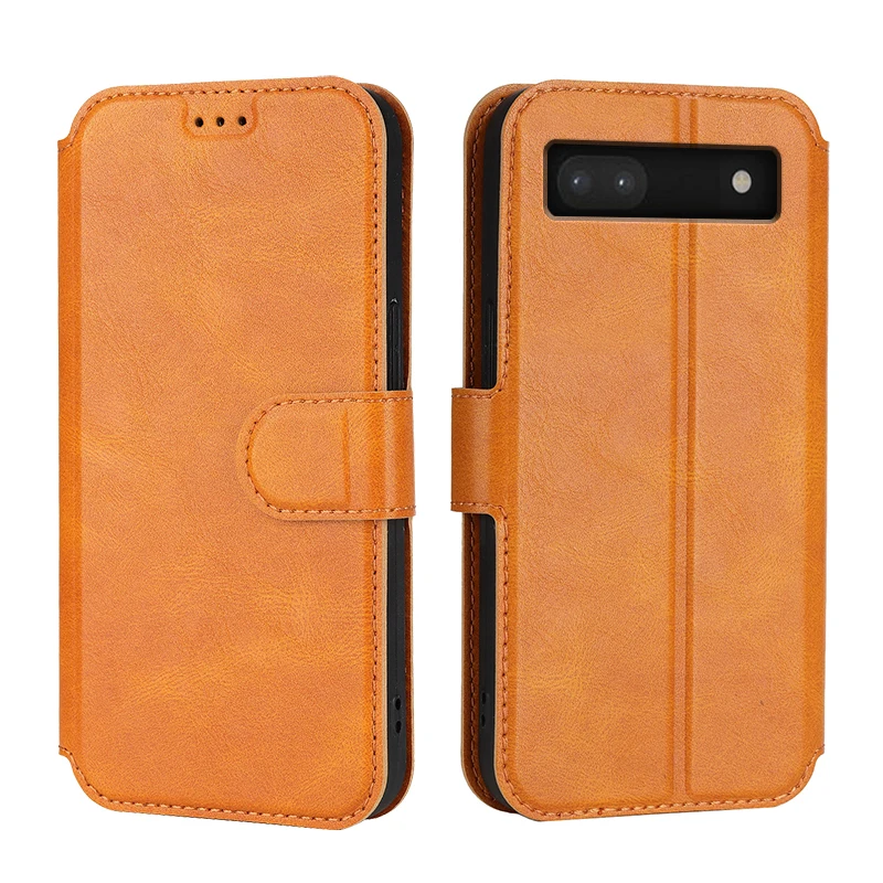 Leather Wallet Phone Case For Google Pixel 7 Pro 6a 5a 4 3a XL Classic Magnetic Flip Book Cover