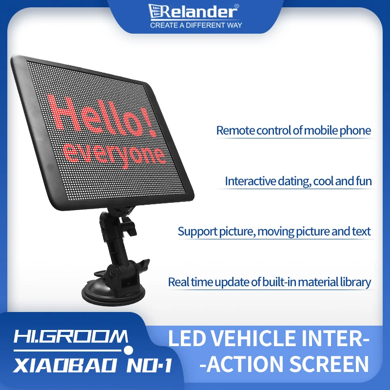 Wifi Control RGB Car Model Window Display Stand Multi-Functio Car LED Advertising Display Screen