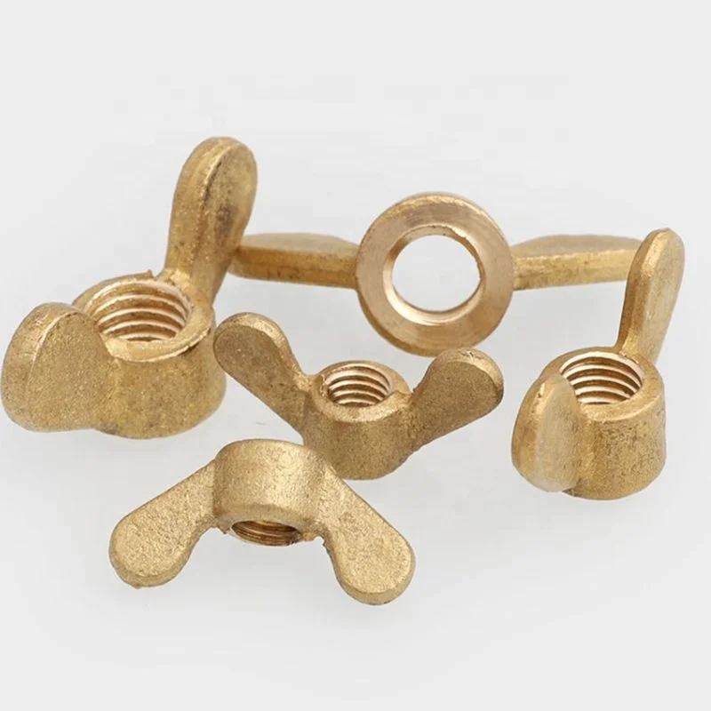 Brass eye bolt with wing nut