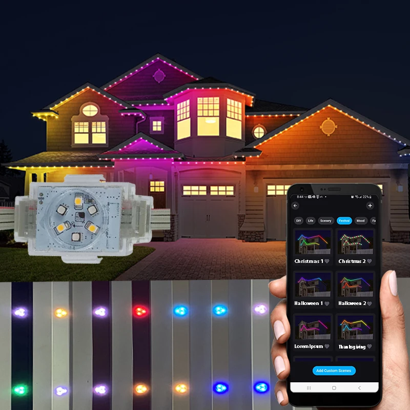 Twinklight high bright christmas led colorful controller lights rgbw pixel light