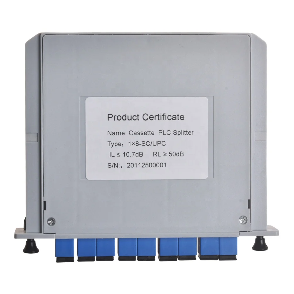 С разъемами SC/APC Кассетный тип 1*8 волоконно-оптический PLC сплиттер