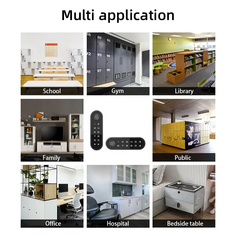 Qidots fingerprint password combination lock digital electronic lock for gym
