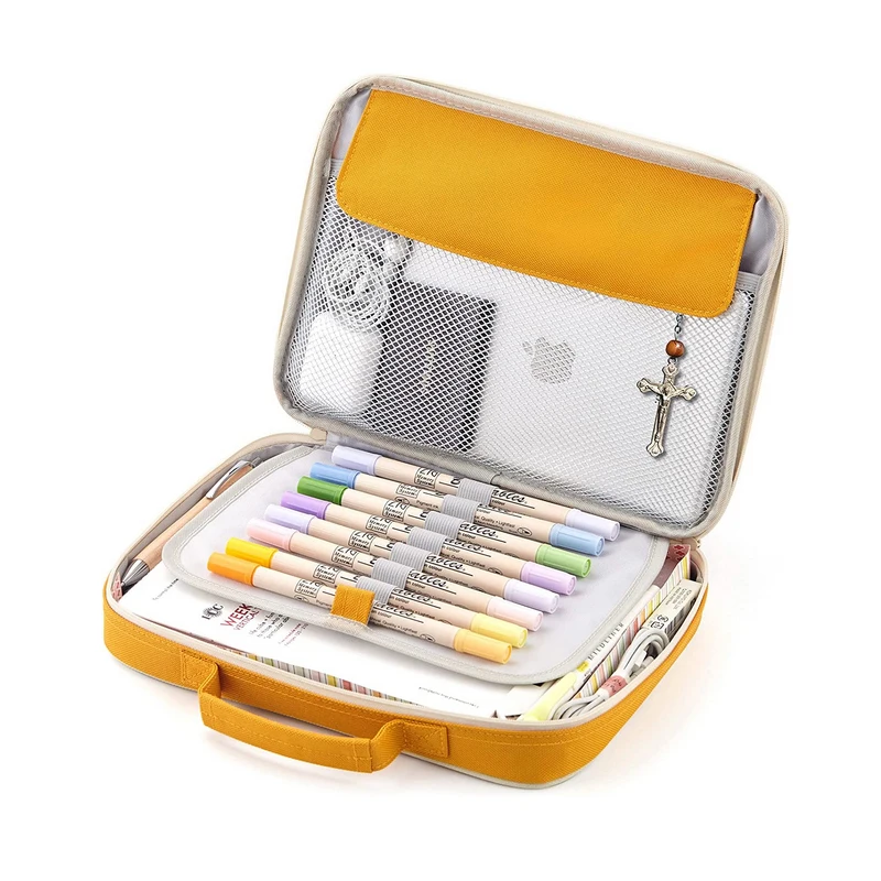 Чехол Библия для мужчин и женщин многофункциональные канцелярские принадлежности однотонные чехлы на молнии карандашей