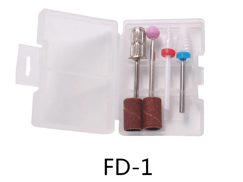 Kit replaceable brush heads for machine manicure/pedicure