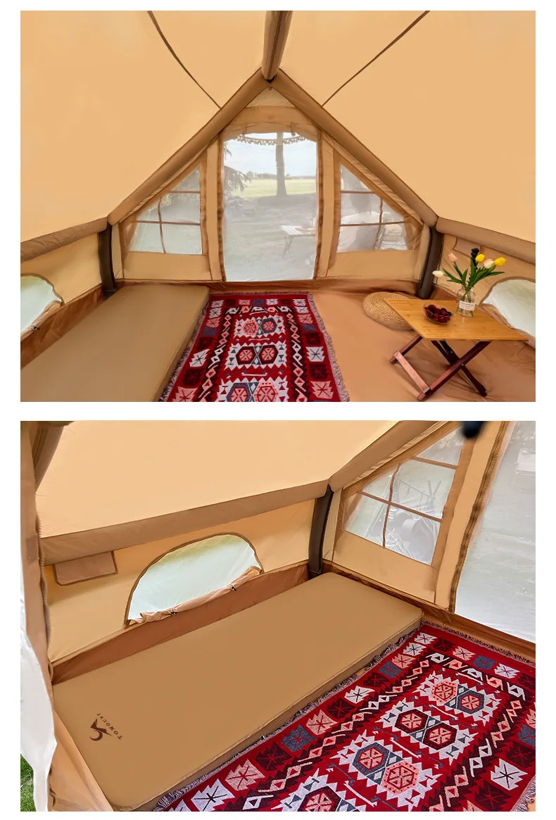 Factory hot sale high-quality Custom Inflatable Cabin Camping Tent Outdoor Hiking Waterproof Luxury Luxury Family Glamping tent