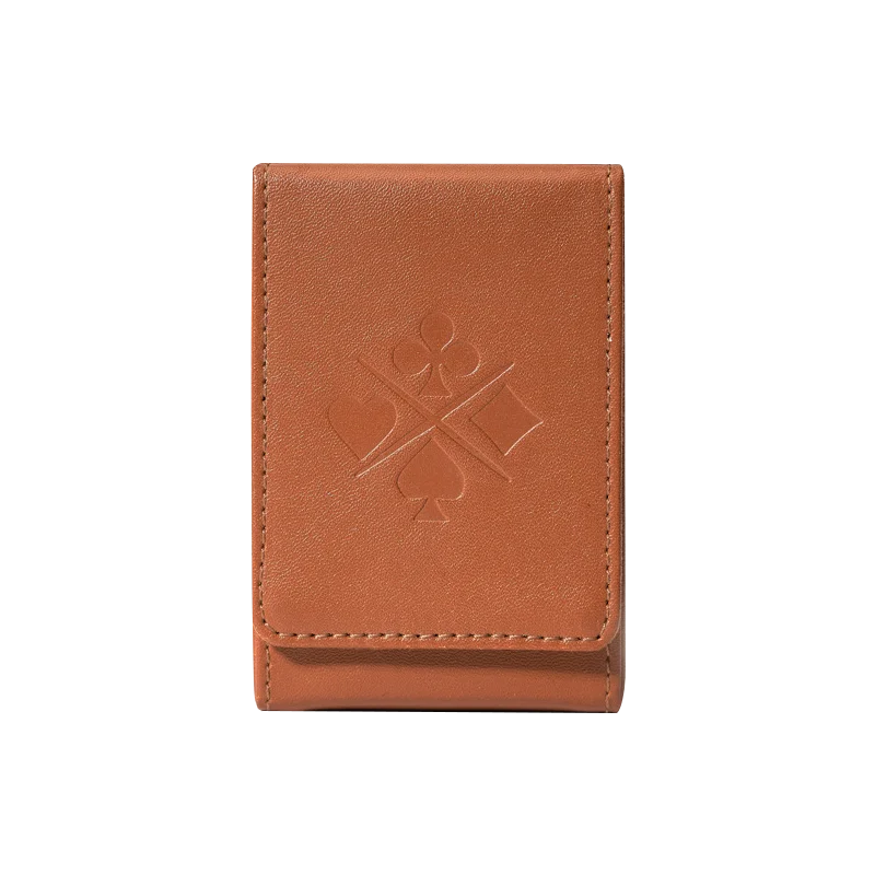 Custom Card Holder Genuine Leather PU Poker Holder Playing Card Case