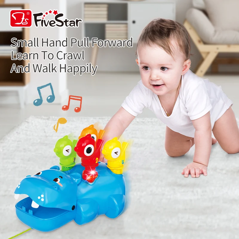 FiveStar Educational Assemble Cartoon Animal Model Kids Take Part Hippo Children Toys with Hammer and Sound