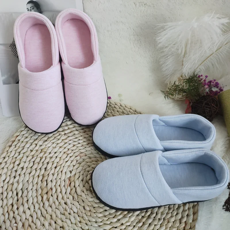 Autumn and winter fashion home anti-slip pregnant slippers shoes women warm wholesale silent cotton shoes