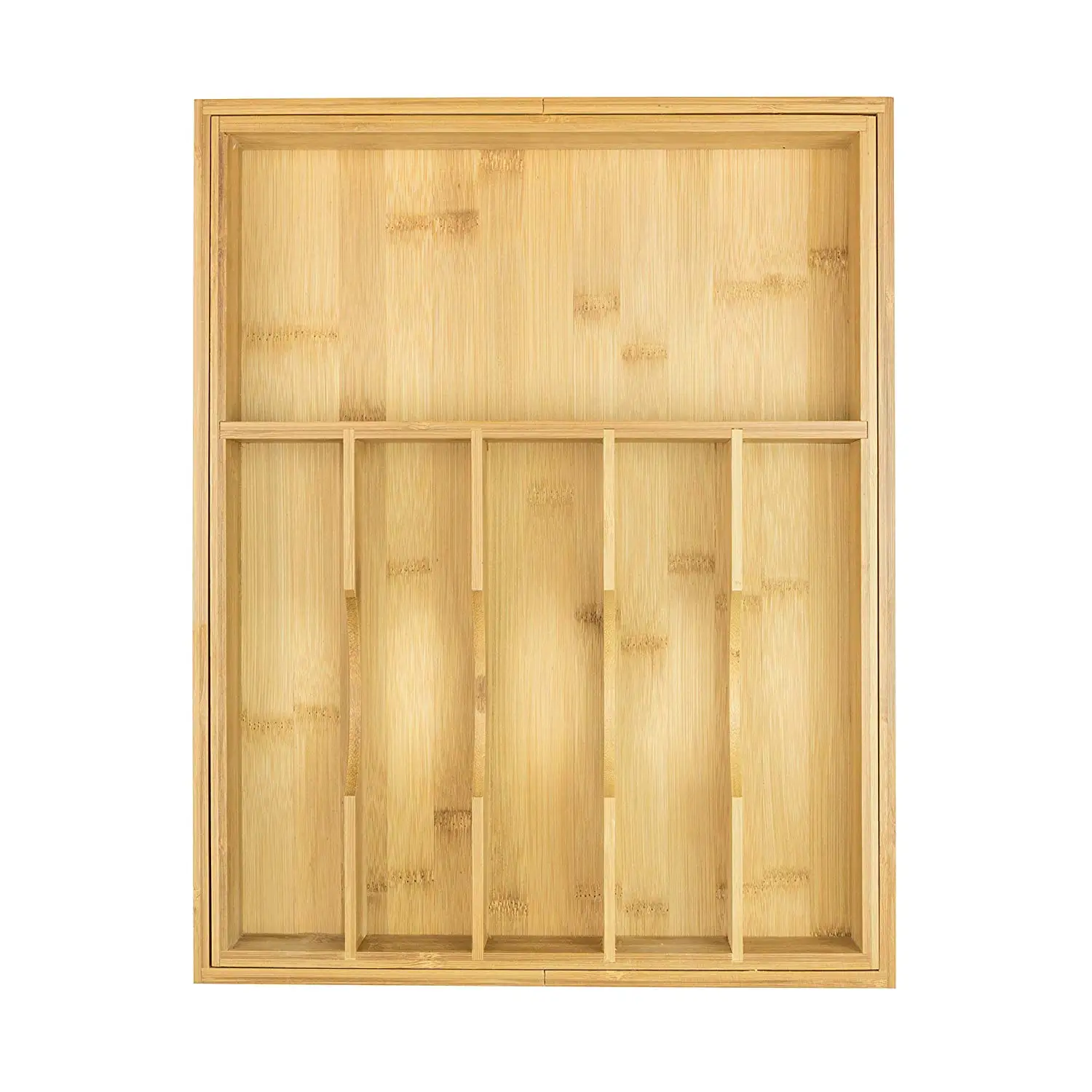 Expandable Bamboo Silverware Drawer Organizer Adjustable Utensil Holder Drawer Cutlery Organizer for kitchen