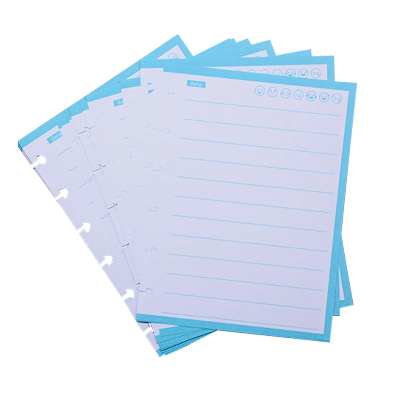 A6 100g Writing Paper Disc Binding Refill Paper 60 Sheets Inner Pages For Student Planner