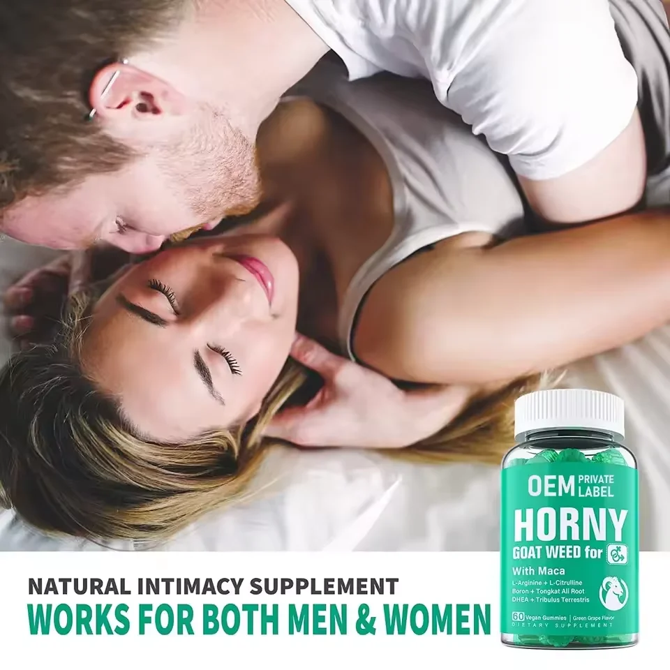 OEM Horny Goat Weed Gummies Males & Women Supplements Maca Root Gummies for Energy Booster