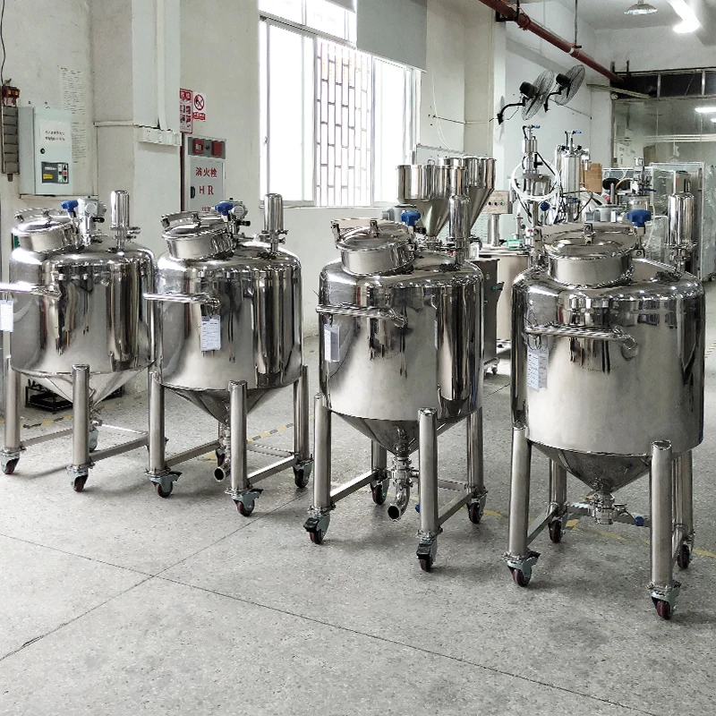 Movable Sealed Storage Mixing Tank Stainless Steel High Quality 200L 300L 500L with Agitator Stirrer