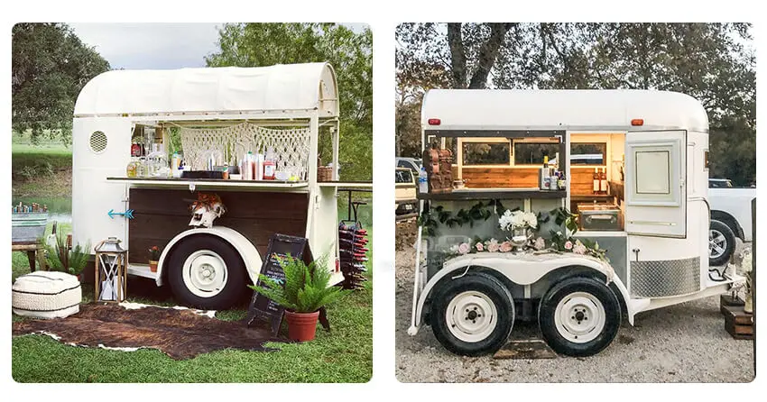 Custom Vintage Taco Street Food Van Cart Fast BBQ Trailers Mobile Food Trucks For Sales