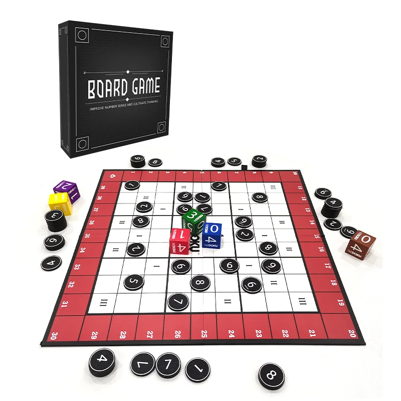 Custom Printing Board Game With Wooden Cube Pieces