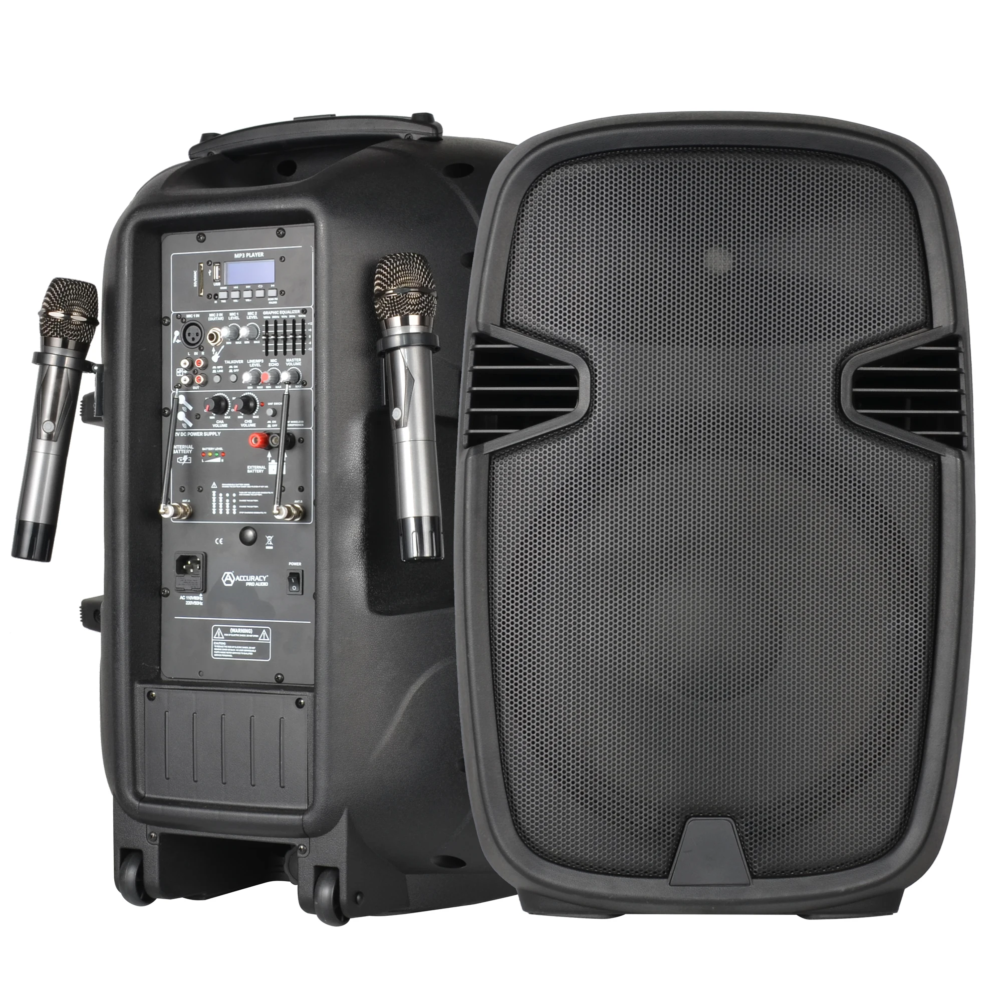 Accuracy Pro Audio Active Plastic Speaker PMLT15AUH Professional audio Sound System amplifier D dj speaker