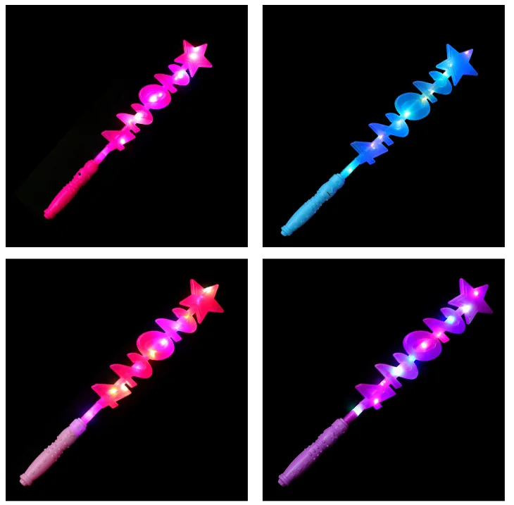 2025 LED Flashing Magic Stick New Year Plastic Light up Toys Wand Cheering Props for Concert Evening Party Supplies