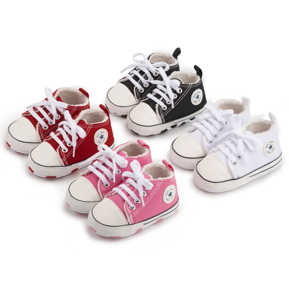 
2021 New Arrivals Wholesale Warm Fur Baby Winter Shoes Boys Girls Kids Newborn Baby Canvas Shoes Soft Infant Toddler Shoes 