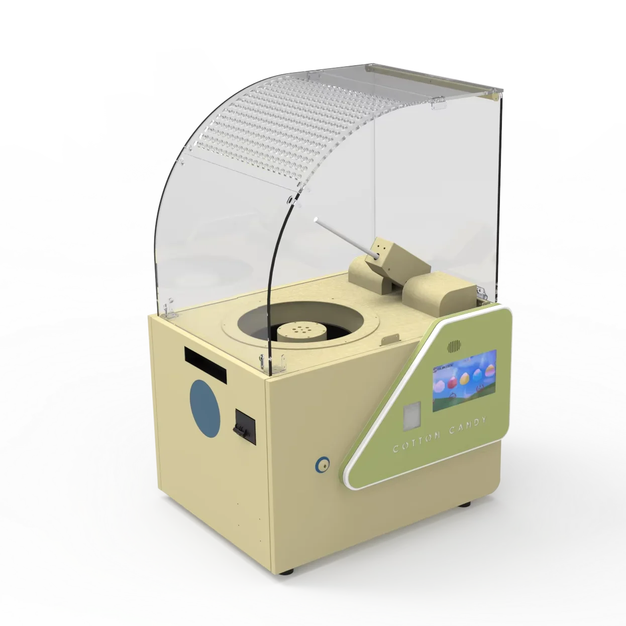 Professional Business Equipment Small Machine China Manufacturer Semi-Automatic Cotton Candy Vending Machine 5 Flavours