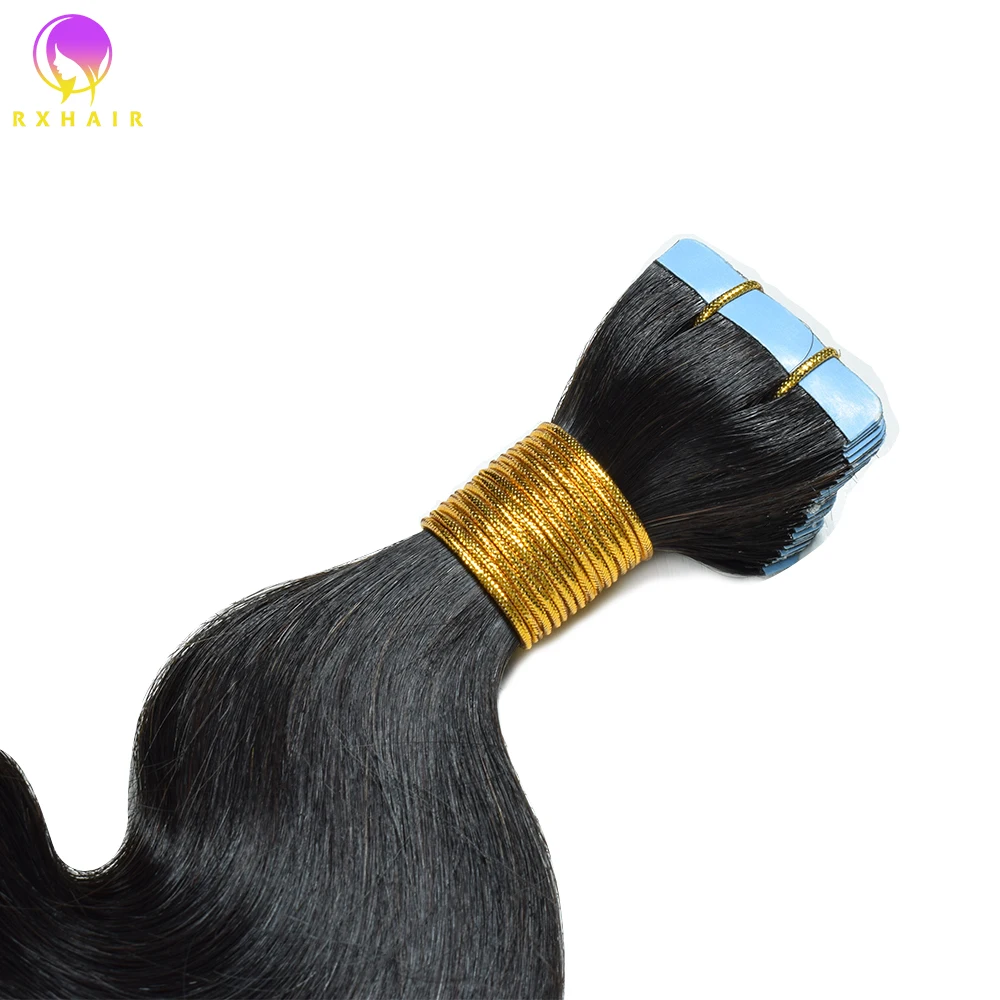 Factory Price Beauty Supplier Body Wave Clip In Hair Extensions 100% Tape Ins Remy Brazilian Virgin Human Hair