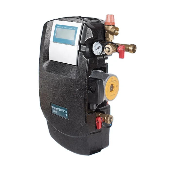 Working station with expansion vessel for split pressurized solar system