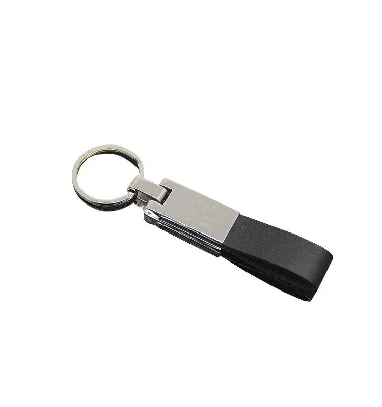 Custom High Quality Leather Keychain Egraved Logo Keychain