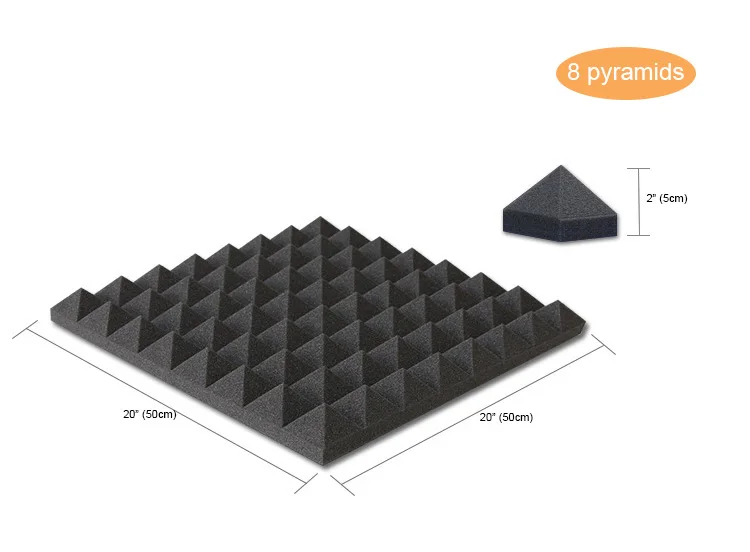 nightclub/studio wall sticking large size 2inch 50/50 acoustic soundproof foam