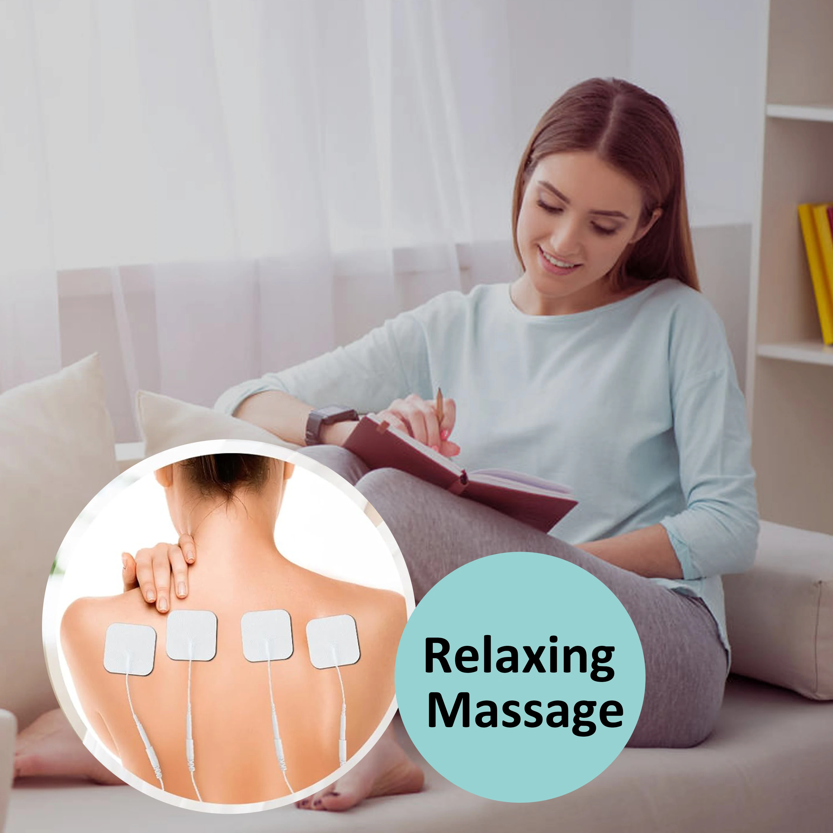 ROOVJOY 3 in 1 TENS EMS MASSAGE Medical Devices Home-use Unit for Pain Relief and Muscle Training