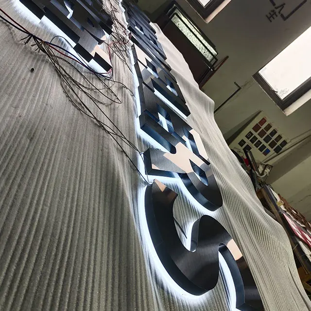 Denison jewelry custom wall 3d logo business store signs indoor acrylic frame backlit led light box sign