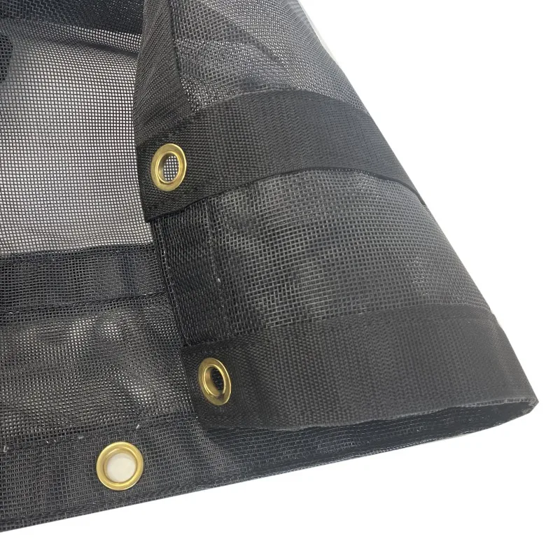 Outdoor Heavy Duty 10OZ Customized Teslin Mesh Tarp for Truck Tarp System