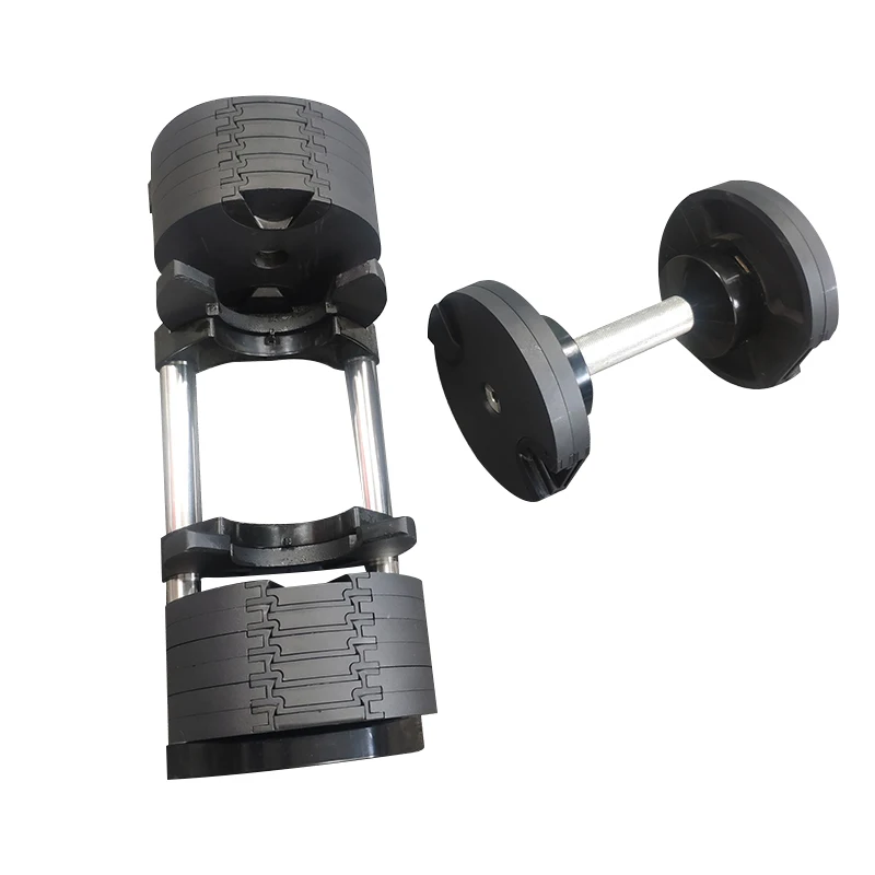 Cheap price comecial big discount steel plate 32kg adjustable dumbbell