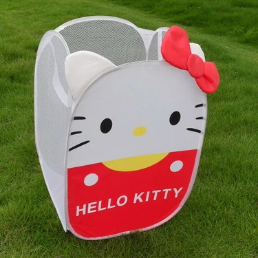 Pink Kitty Cat Foldable Laundry Basket