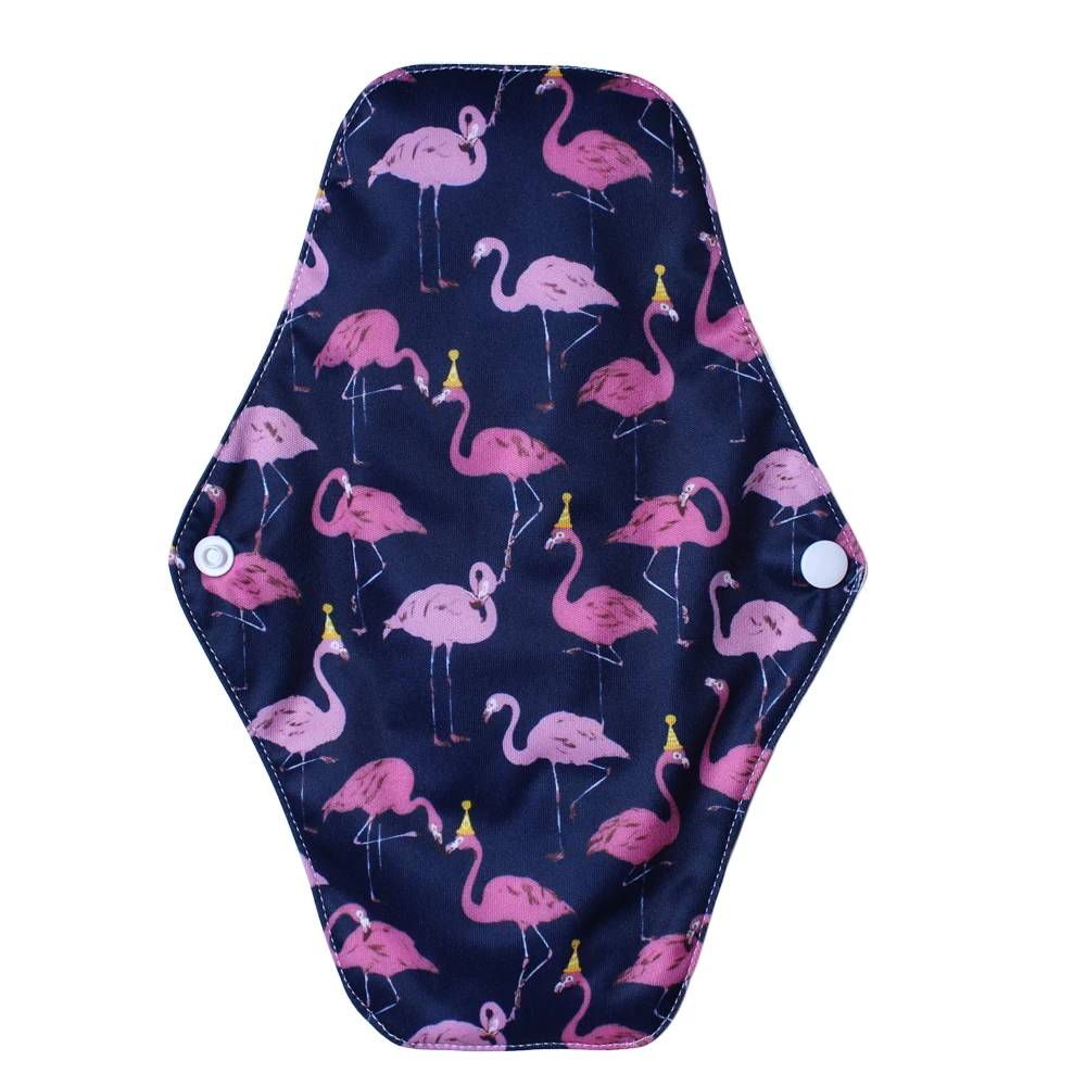 
New Print Reusable Menstrual Sanitary Napkin Washable Pads Vendors Organic Cotton 