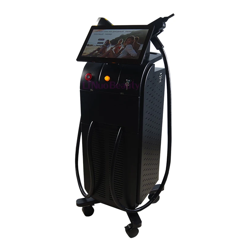 2 In 1 multifunctional ice titanium tattoo ramoval diode laser 755 808 1064 ND+808 laser hair removal machine