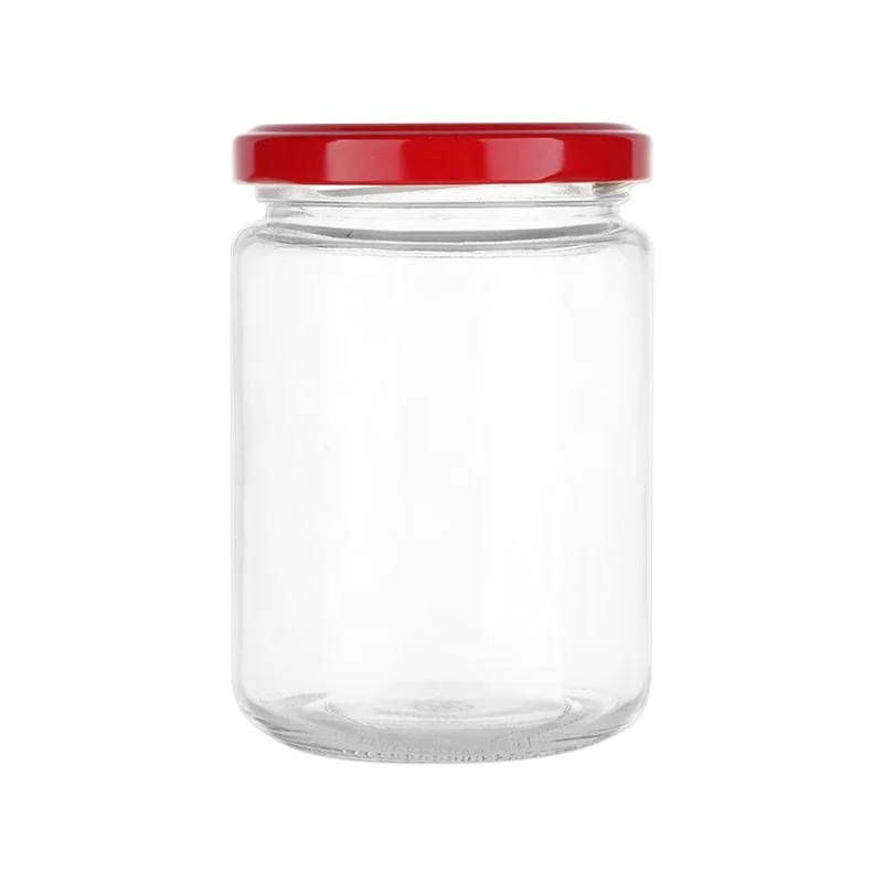 envases de vidrio Wholesale  Round Food Sealed Canister Grain Storage Box Kitchen Storage Glass Jar With Lid