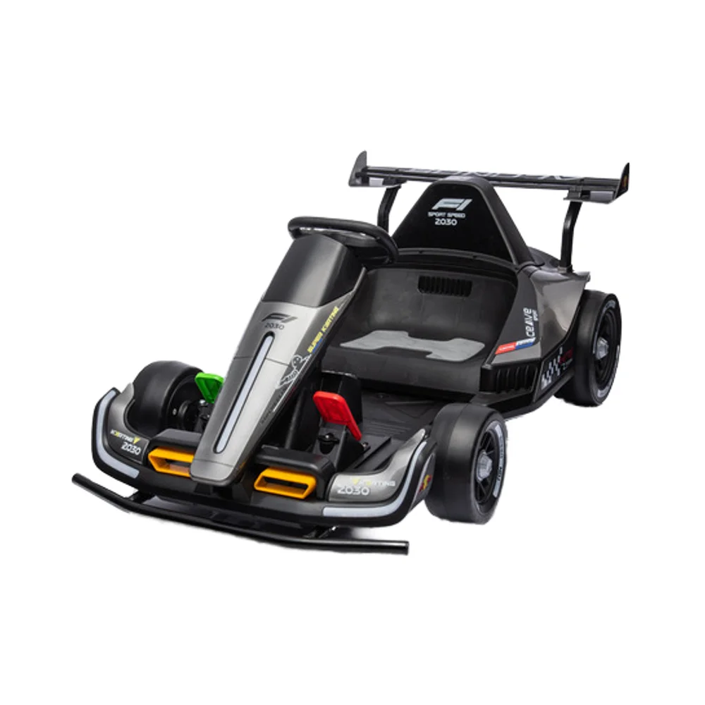 Kids Four-Wheel Electric F1 Go-Kart Battery Powered Remote Control Toy Adults Children Baby Cross-Border Drift Car Made Plastic