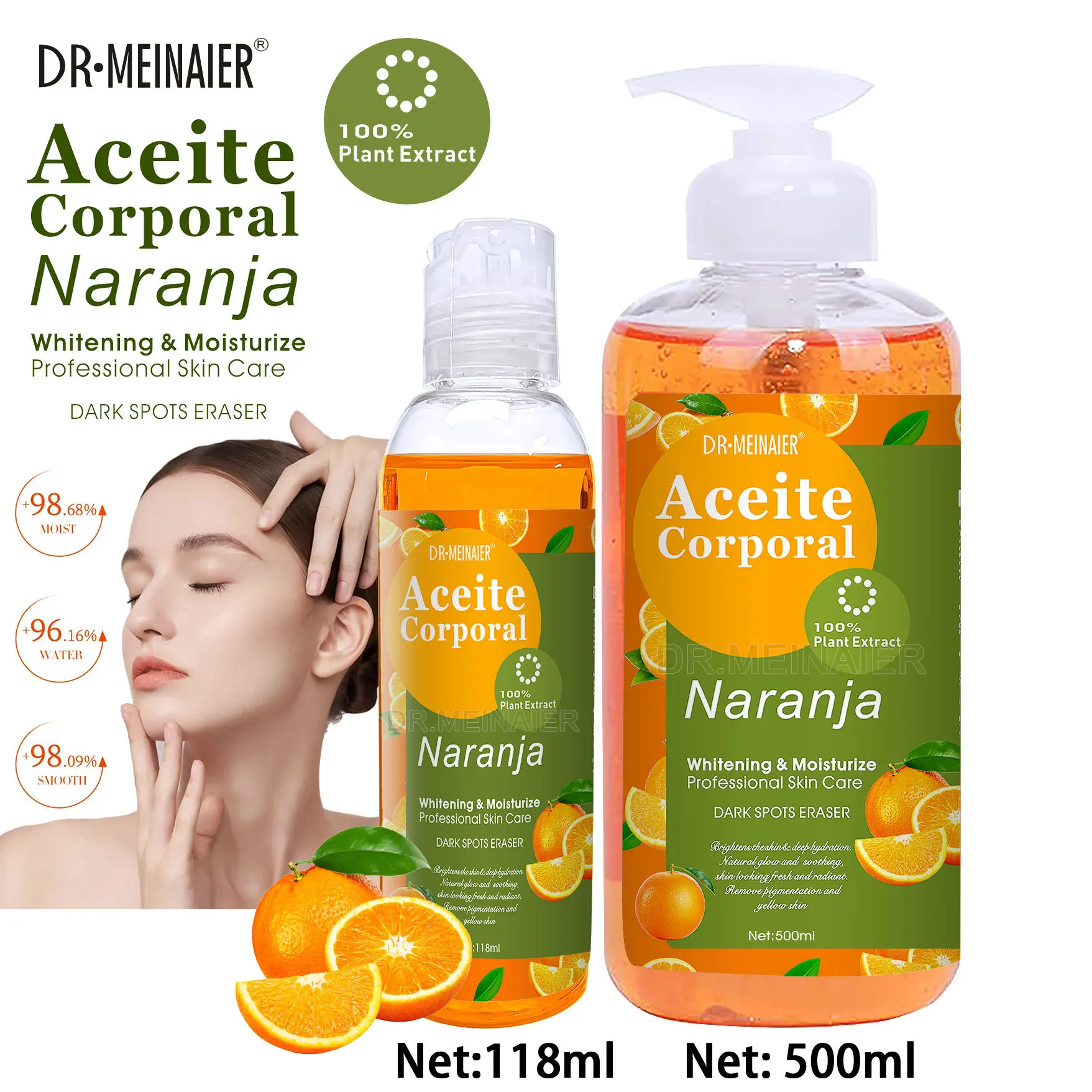 Pure Orange Vitamin C Oil For Face and Body Skin Care Whitening Nourishing Firming Repair Essential Massage Brightening Oil