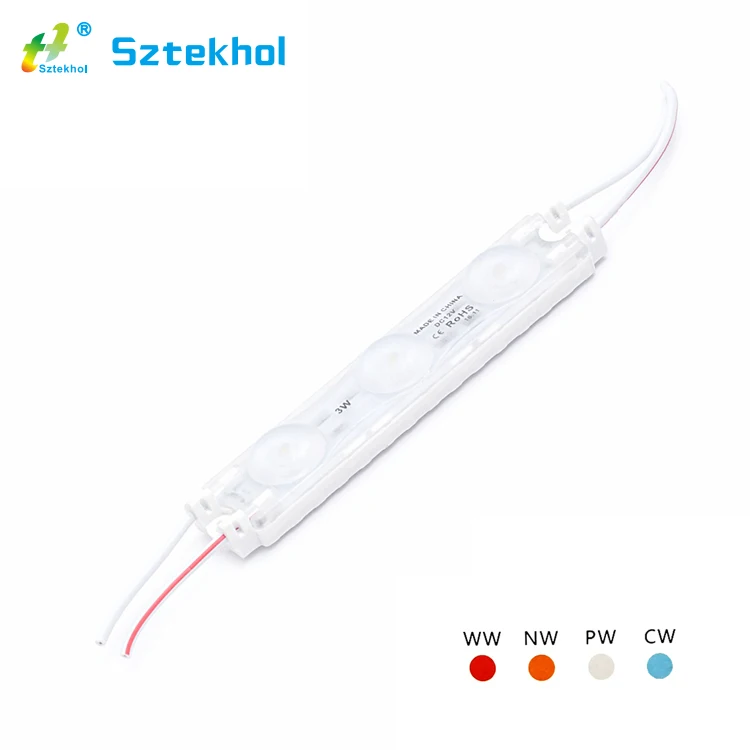 Hot Led Module Waterproof 3-LED 2835 Lens 250-270LM 3W 12V DC IP68 Back Lighting Module Signage CE RoHS Certified Led Module