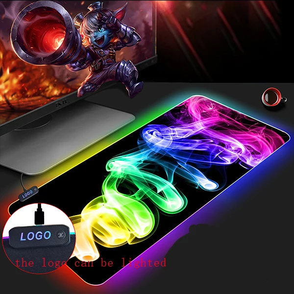 New 2023 RGB mousepad with custom logo and logo can also shine gaming mousepad logo