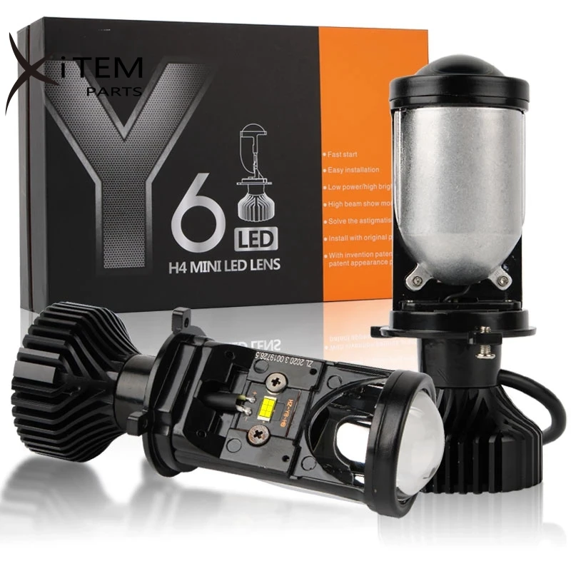 XITEM Canbus 90W Lamp H4 LED Mini Projector Lens Bulb Conversion Kit Hi/Lo Beam Car Headlight