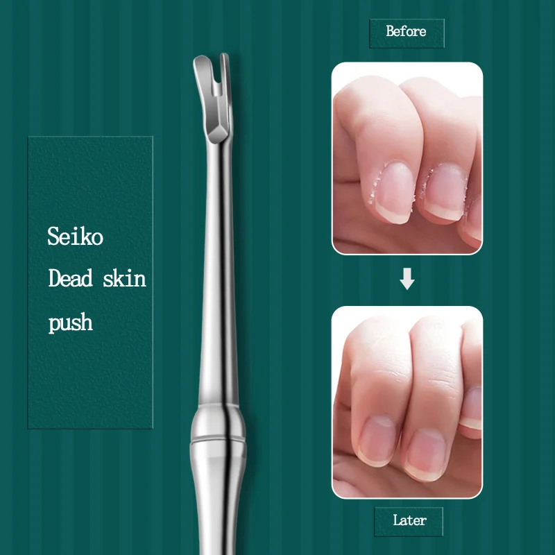Stainless Steel Dead Skin Fork For Manicure Cuticle Remover Pedicure Salon Dead Skin Revomer Tool
