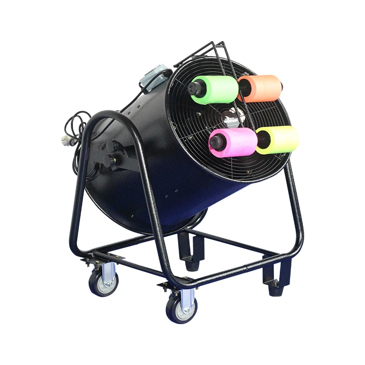 Fan Confetti Cannon Ribbon Machine With 120cm Roll Fluorescent Paper Blew 20m Distance With Power Switch Fluorescent Ribbon