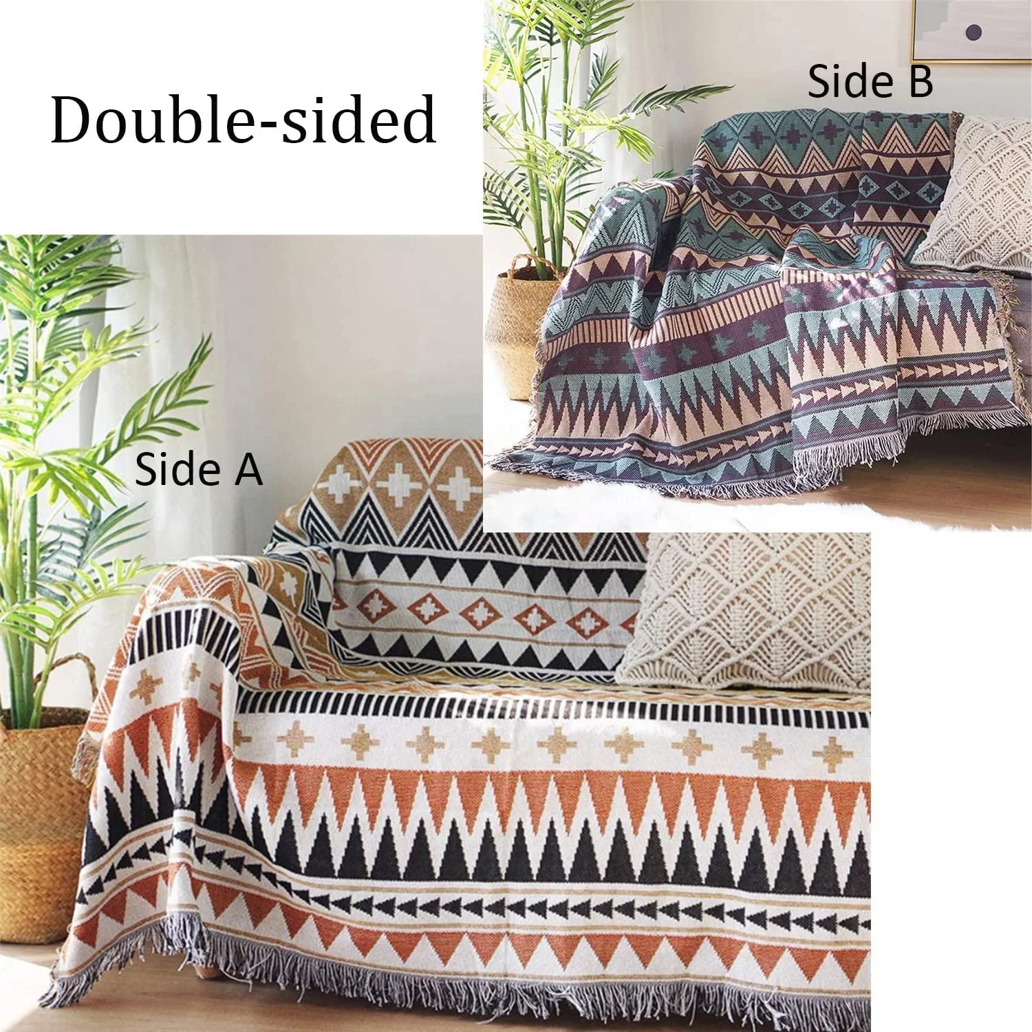 New Design Bohemian Decorative Ethnic Navajo Indian Throw Cover Blanket