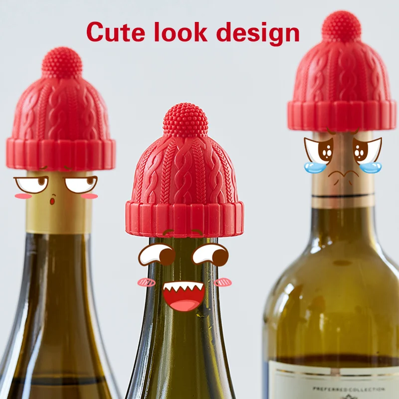 Creative Silicone Cap Bottle Stopper Fresh-Keeping Lid Little Red Riding Hood Seal Stopper Champagne Wine Glass Bottle