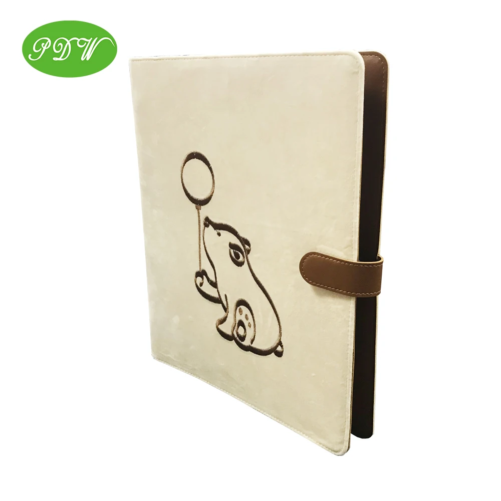 Elegant customized velvet document folder gift conference portfolio folder
